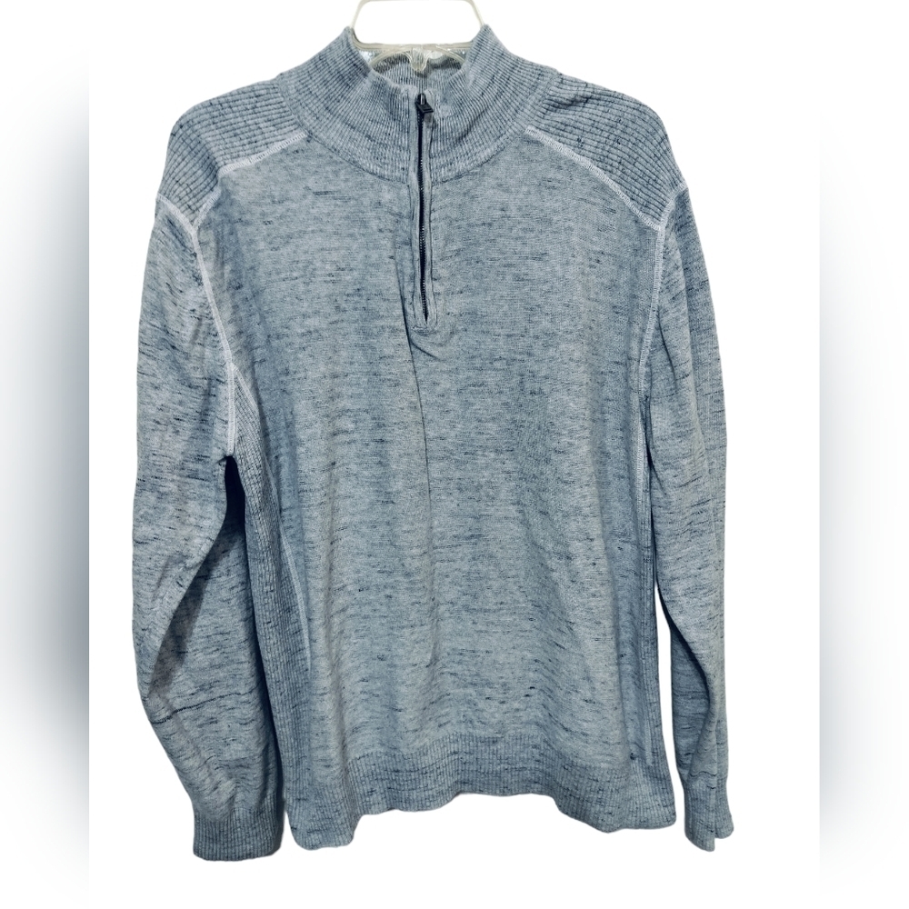 (M208) J.B Holt The Jefferson Quarter Zip Gray Pullover Sweater Size XL